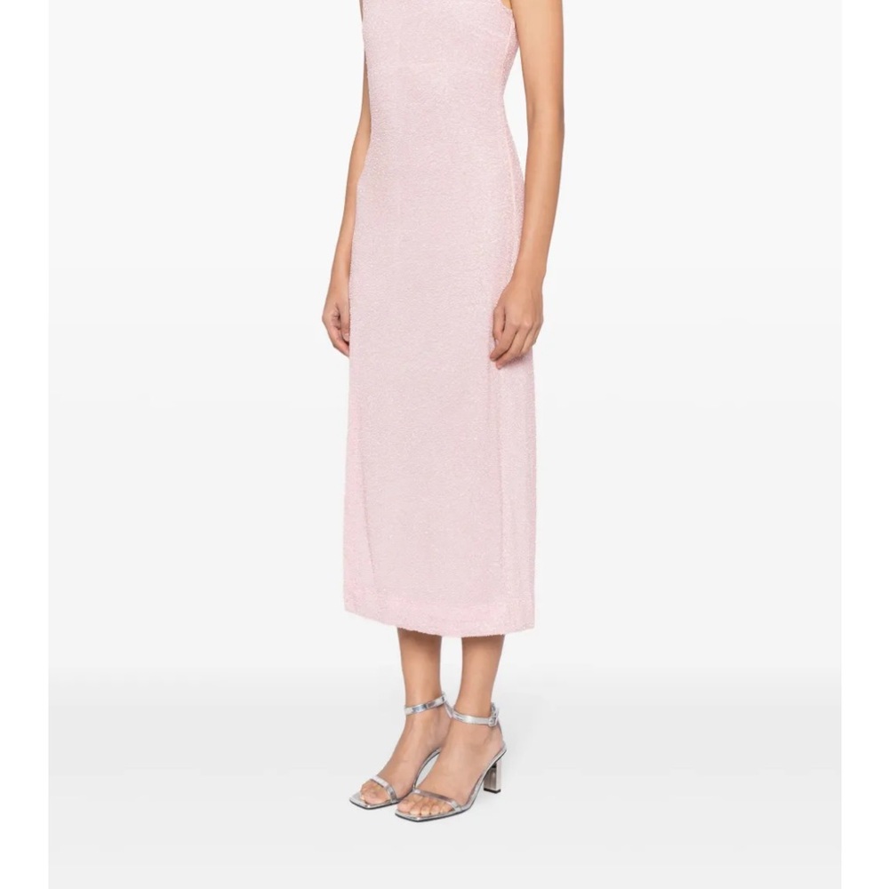 Staud Pink beaded‎ Dress with Slit - Picture 2 of 6